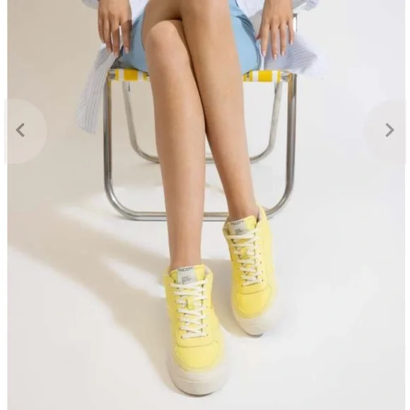 ONCEPT Los Angeles High top Sneakers Pale Lime New - Picture 6 of 8